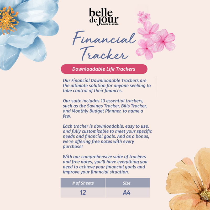 Printable Monthly Budget & Savings Tracker