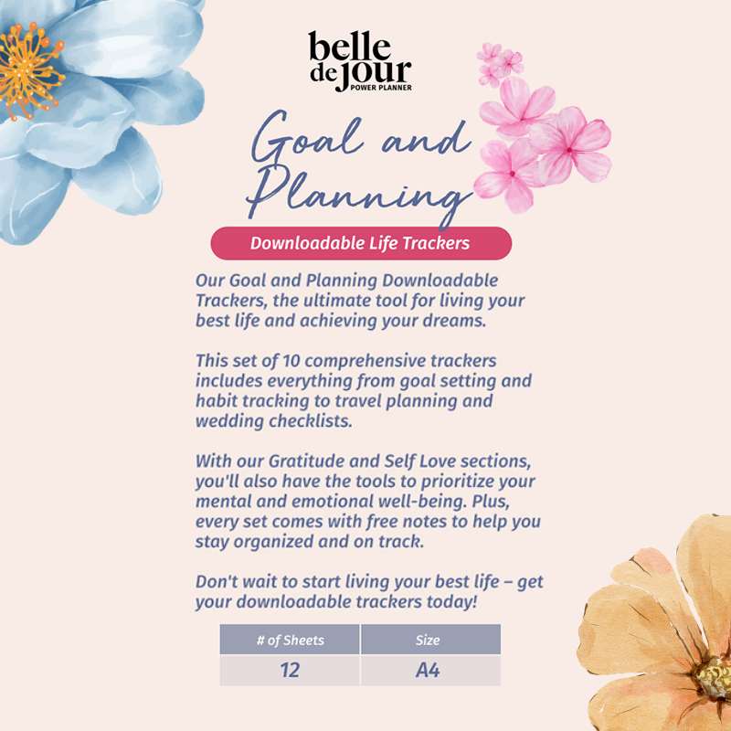 Printable Goal Tracker & Planner Templates