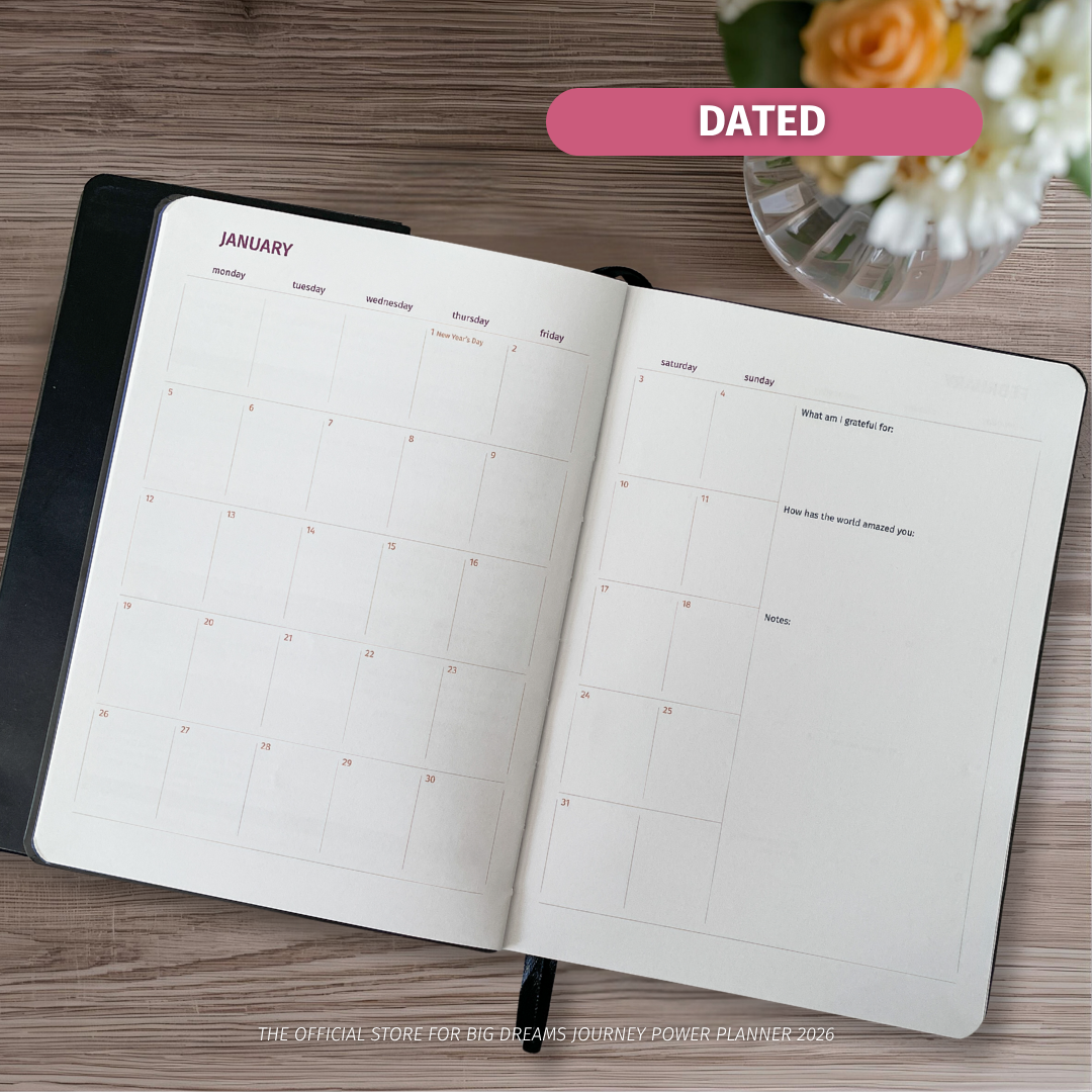 2026 Big Dreams Journey Planner + PVC Cover