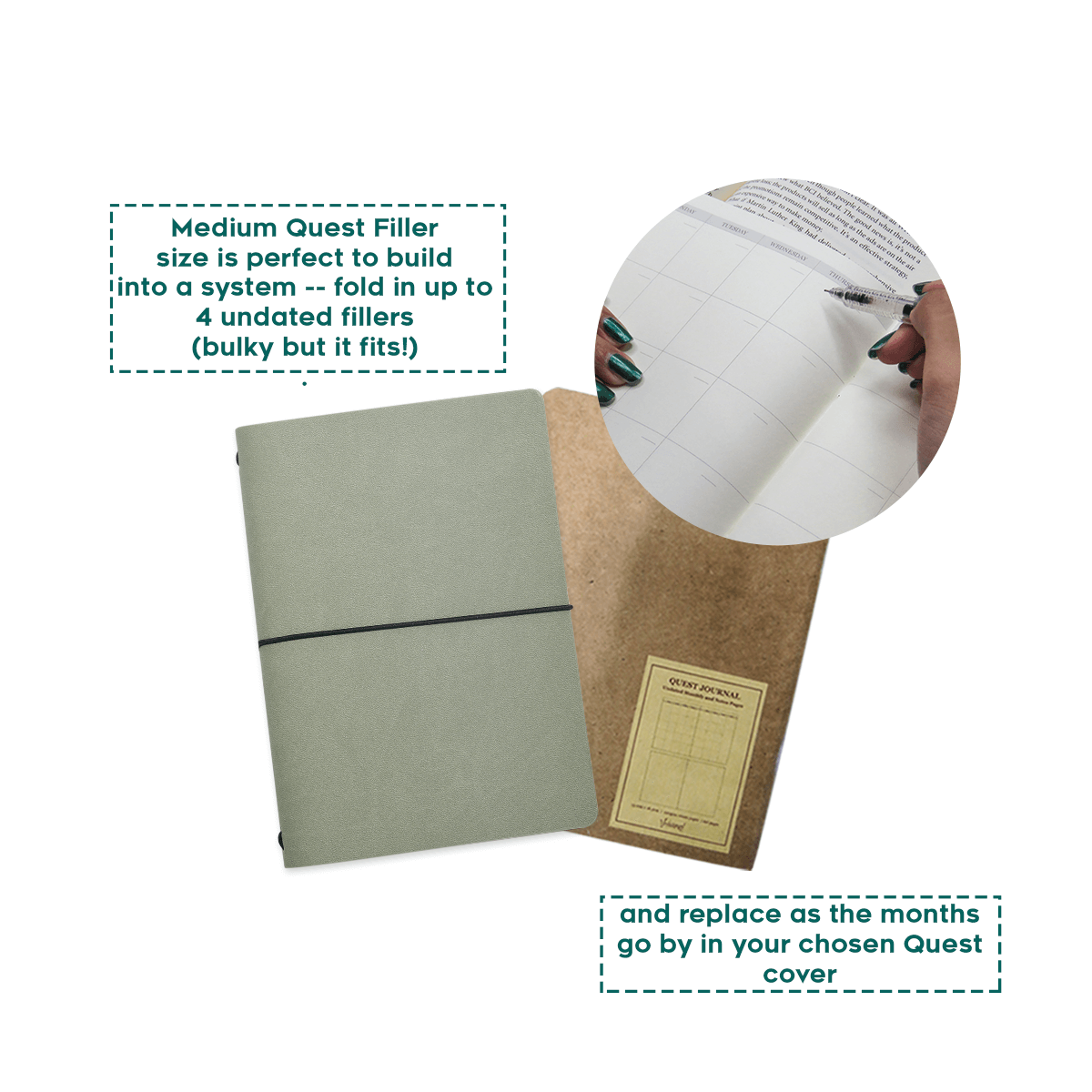 Quest Fillers Undated Calendar Planners
